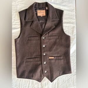 Powder River Outfitters Montana Wool Brown Heather Vest